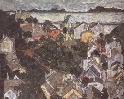 Egon Schiele Summer Landscape (mk12) Norge oil painting art